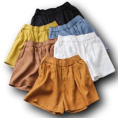 Linen Shorts High Waisted Linen Shorts for Women Yellow - Etsy Cheap Yellow Shorts With Pockets, High-waist Bermuda Shorts With Built-in Shorts For Beach, Solid Color Short Bottoms For Summer, High Waist Bermuda Shorts With Built-in Shorts For Beach, Solid Color Bermuda Shorts For Vacation, Bermuda Beach Shorts In Solid Color, Summer Solid Color Short Bottoms, Bermuda Shorts For Vacation, Bermuda Vacation Shorts