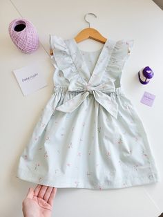 This sweet dress is made with 100% cotton fabric. Includes: 1 dress Size: Waist x Length - 12 months (made to order): 18 inches (46 cm) × 18 inches (46 cm); - 18 months (made to order): 19 inches (49cm) x 18 inches (48cm); - 2 years (made to order):  20 inches (52cm) x 20 inches (51cm); - 3 years (made to order): 21 inches (54cm) x 22 inches (56cm); - 4 years (made to order): 22 inches (57cm) x 23 inches (59cm); - 5 years (made to order): 22 inches (58cm) x 25 inches (64cm); - 6 years (made to order): 23 inches (59cm) x 27 inches (69cm). 》Ready to ship itens: ship in 1-2 business days 》Made to order itens: ship in 5-6 days business days Perfect for Photo shoot, family gathering, Birthday, Church, Daily wear or any other occasion. Cute Cotton Dress For Garden Party, Sweet Cotton Dress For Playtime, Sweet Cotton Playtime Dress, Sweet Sleeveless Cotton Dress, Sweet Green Cotton Dress, Sweet Cotton Dresses With Floral Print, Baby Summer Dress, Kids Summer Dresses, Baby Summer Dresses