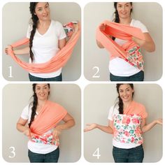 the instructions for how to tie a scarf around your neck and armpits in 3 easy steps