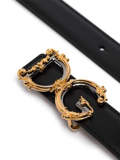 Shop black Dolce & Gabbana baroque DG logo belt with Express Delivery - Farfetch Dolce Gabbana Belt, Dg Logo, Brand Style, Fashion Items, Black Belt, Leather Belt, Trekking, Fashion Item, Calf Leather