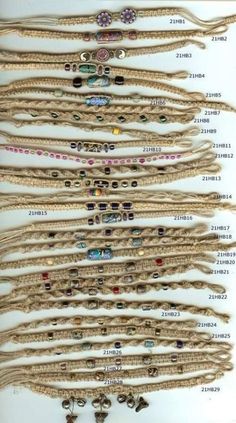 a bunch of bracelets that are next to each other