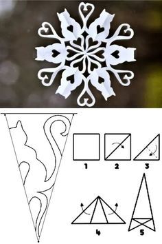 the snowflake is cut out and ready to be made into an ornament