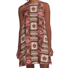 Loose-fit, mid-length sleeveless dress with silky handfeel. Printed on both sides. Machine washable. Size range XS-2XL. Fonulei Pattern - Tongan Ngatu Tongan Clothing, Dress For Sale, Both Sides, Mid Length, Dresses For Sale, A Line Dress, Sleeveless Dress, A Line, Loose Fitting