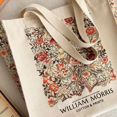 "William Morris British Textile Design \"Pink & Rose, 1890\" Aesthetic Canvas Tote Bag with Zipper Closure and Inner Pocket Book tote bag - Tote bag books - Aesthetic tote bag - Aesthetic art tote - Aesthetic art bag - Tote bag with zip - Tote with zipper - Tote with pocket - Shoulder bags - Canvas tote bag - Museum lover bag - Museum tote bag - Environmentally friendly tote bag - Aesthetic handbag - Gifts for Book Lovers - Gifts for Her - Gift for Art Lovers About the Art:  William Morris's \"Pink & Rose\" wallpaper design is an iconic and timeless piece of art featuring a vibrant and intricate floral pattern. It is one of the most recognizable and beloved designs of the Arts and Crafts movement, and is recognized worldwide as a symbol of the movement's aesthetic. The design consists of a Vintage Rectangular Canvas Bag As Gift, Aesthetic Canvas Art, Aesthetic Canvas, Tote Bag With Zipper, Unique Tote Bag, Bag Designs, Bag Women Fashion, Art Tote Bag, Handmade Tote