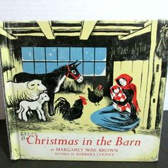 an old children's book about christmas in the barn