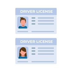 Driver License, Id Card Template, Car Driver, Car And Driver, Detailed Image, Card Template, Vector Art, Vector Free