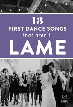 the first dance song that aren't lame is in front of a group of people