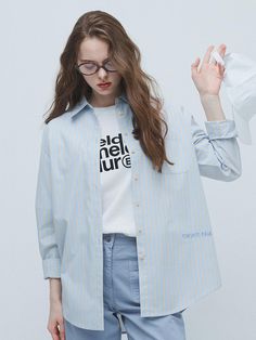 Composition : 100% cottonColor : BLUECountry of Origin : Republic of Korea Top Shirt, Composition, Top Outfits, The Originals, Clothes For Women, Blue, Clothes