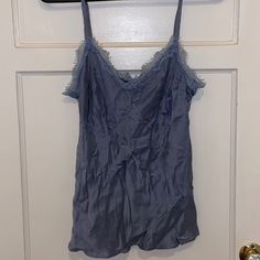 New Anne Klein Gray Silk Cami Camisole Tank Top Lingerie Babydoll Sz 8 New Without Tags Anne Klein Suit Great To Wear Underneath A Blazer Or As A Tank Top Or Even Lingerie Adjustable Shoulder Straps Color Is A Gray Lace Along Top Trim Top Lingerie, Lingerie Babydoll, Dressy Tank Tops, Silk Cami, Silk Camisole, Bow Detail Dress, Gray Silk, Lace Camisole, Babydoll Lingerie