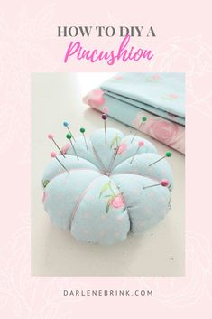 a pin cushion sitting on top of a table