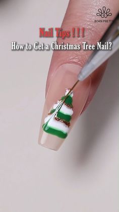 Christmas Nails Lights Xmas, Christmas Tree Nail Art Tutorial, Snowman Christmas Nails Acrylic, Christmas Nails Rain Deer, Holiday Lights Nail Art, Christmas Tree Nails, Xmas Art, Winter Is Here, Last Christmas