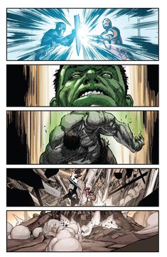 an image of the hulk and his friends in avengers vs x - men 1, page 3