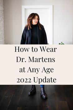 You can wear Dr. Martens. It doesn't matter what your age. Let me show you how. #styledahlia #over40style #drmartens #shoelover #outfitinspiration #outfitideas Work Outfits With Dr Martens, Work Outfit Dr Martens, How To Style Doc Martens Plus Size, Ways To Wear Doc Martens, Dr Martens Outfit For Work, Style With Dr Martens Outfit, Dr Martens And Jeans Outfits, Dr Martens Outfit Casual, Doc Martens Outfit Over 50