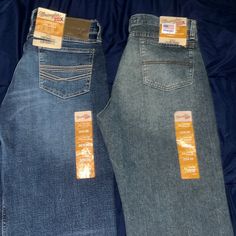 Dark Wash Men’s Jeans Size 29 X 36 Straight Leg Sits Lower On The Waist More Loose Around Thighs, Butts, And Knees Than Most! Relaxed Fit Western Style Blue Denim Jeans, Blue Western Style Denim Jeans, Blue Denim Jeans For Rodeo, Western Style Blue Jeans For Rodeo, Blue Straight Leg Bottoms For Rodeo, Wrangler Cowboy Cut, Wrangler Pants, Vintage Wrangler Jeans, Blue Jeans Mens