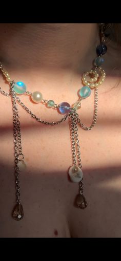 Blue mermaid core necklace choker  Beaded and handmade by me Mermaid Inspired Fashion, Mermaidcore Accessories, Mermaid Necklace Aesthetic, Mermaid Core Jewelry, Mermaid Aesthetic Outfit, Ocean Outfits, Mermaid Shoes, Mermaid Accessories, Ocean Inspired Jewelry