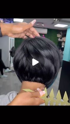 Velvet Remi Tara 246 Quickweave Hairstyle, See In Bob Weave Black Women, Short Bob Wigs For Black Women, How To Style Bob Wig, Chinese Bob Hairstyles Short, Bob Sew In Weave Middle Part, Peekaboo Bob Black Women, Short Bob Quick Weave Black Women, Short Bob Wig Hairstyles