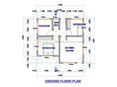 the ground plan for a three bedroom house