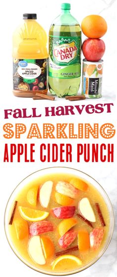 fall harvest sparkling apple cider punch recipe