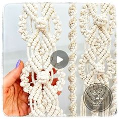 the video shows how to make macrame bracelets with yarn and cotton thread