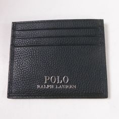 Polo Ralph Lauren Card Case Pebbled Racing Green Leather Pony Debossing Metal Polo Badging 3 Side Card Slots On Each Side Center Pouch At Top Varsity Style Trimming 4” Wide, Just Over 3” Tall Great As Minimalist Wallet Or For Cards Brand New With Tags Pricing Is Fair And Quite Firm . Please Let Us Know If You Have Any Questions. Classic Leather Card Holder With Embossed Logo, Leather Wallet With Embossed Logo For Daily Use, Leather Wallet With Embossed Logo For Everyday Use, Casual Leather Card Holder, Classic Wallets With Embossed Logo, Rectangular Leather Wallet With Pebbled Texture, Leather Wallets For Business, Casual Leather Card Holder With Interior Slots, Casual Business Card Holder With Interior Slots