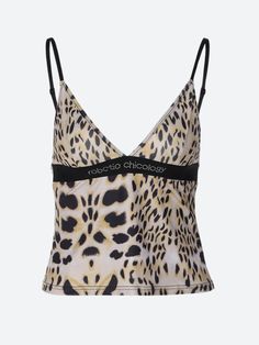 The bold leopard print exudes confidence and a daring spirit, while the flattering V-neckline and slim fit highlight your curves. Made from a soft, comfortable fabric, this top is perfect for pairing with your favorite jeans or layering under a jacket for a night out. Y2K aesthetic Leopard pattern Rhinestone detail under the bust Adjustable straps Deep v neck Polyester Chic Leopard Print Tops For Spring, Leopard Print V-neck Tops For Night Out, Trendy Leopard Print V-neck Top, Casual Leopard Print Tops For Night Out, Chic Leopard Print Summer Tops, Chic Leopard Print Sleeveless Top, Trendy Leopard Print Tops For Night Out, Stretch Tiger Print Top For Summer, Leopard Print Tops For Night Out In Spring