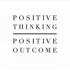 the words positive thinking are in black and white