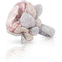 Pasquale Bruni - Vento Atelier Ring in 18k White and Rose Gold with Mo – Robinson's Jewelers Luxury Intricate Rose Gold Jewelry, Pink Luxury Diamond Ring, Luxury Rose Diamond Jewelry, Luxury Dazzling Pink Rings, Luxury Dazzling Diamond Ring, Luxury Dazzling Rose Gold Rings, Luxury Dazzling Rings For Women, Luxury Rose Gold Jewelry With Intricate Design, Luxury Morganite Rings