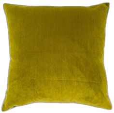 a green velvet pillow on a white background