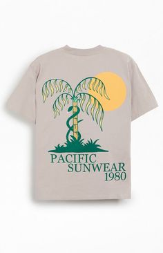 Pacific Sunwear Palms T-Shirt Pacific Sunwear, Pacsun Mens, Surf Brands, California Cool, Diamond Supply Co, Top Graphic Tees, Oversized T Shirt, Mens Graphic Tee, Favorite Shirts