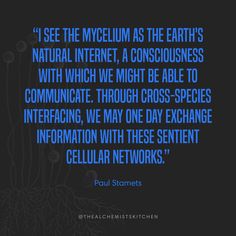 paul stames quote about natural internet and the science behind it on black background