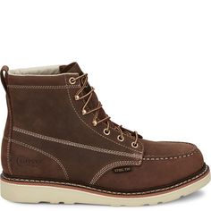 Chippewa Men's Edge Walker 6" Steel Toe Lace Up Work Boot - Brown - ED5321 On Sale Now! This Item Ships FREE! Work comfortably and walk confidently with the sneaker-like traction and steel toe protection of this agile 6" lace-up boot. True to its name, the Edge Walker delivers high traction where you need it most. This boot is unlined for a comfortable, lightweight feel and features an Ortholite® removable insert that feels great underfoot. This boot meets ASTM F2413 safety footwear standards. U Nursing Shoes Sneakers, Girls Cowgirl Boots, Walk Confidently, Boys Cowboy Boots, Dresses With Cowboy Boots, Ankle Strap Sandals Flat, Bowling Shoes, Slip On Dress Shoes, Nursing Shoes