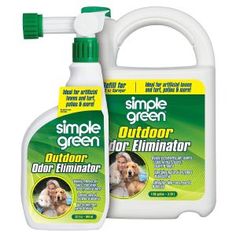 two bottles of simple green outdoor disinfectant