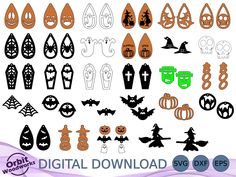 Halloween Dangle Earring SVG DXF EPS Bundle, Halloween Jewelry, Teardrop Earring, Laser Cut File, Glowforge Svg, Cricut Earring File - INSTANT DOWNLOAD Digital file made for cutting machines. -28 Halloween earring designs READ BEFORE PURCHASING Listing is for a digital item only NO physical product will be shipped. No refunds can be made on this purchase due to it being a digital download. INCLUDES: 1 ZIP FILE with the Following: - 1 SVG - 1 DXF - 1 EPS DIGITAL DOWNLOADS: After payment, you will Laser Cut Wood Earrings, Earring Svg, Laser Cut Wood Crafts, Laser Cut Earrings, Earring Designs, Circuit Projects, Earring Bundle, Halloween 2018, Laser Cut Sign