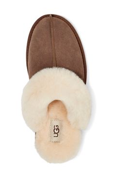 This comfy, water-resistant suede slipper is trimmed and lined with genuine shearling. Style Name:UGG Scuffette Ii Slipper (Women). Style Number: 223442. Ugg Scuffette, Ugg Slides, Suede Slippers, Ugg Slippers, Diy Kits Gift, Cute Animal Photos, Womens Uggs, Women Supporting Women, Slide Slipper