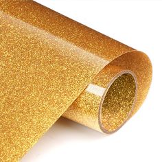 gold glitter paper on white background