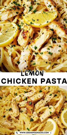 lemon chicken pasta is an easy and delicious meal