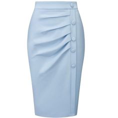 Hobemty Women's Pencil Skirt High Waist Pleated Front Work Midi Skirts : Target Elegant Office Skirt With Side Buttons, Workwear Fitted Pleated Mini Skirt, Chic Fitted Mini Skirt With Side Buttons, Buttoned Pencil Mini Skirt For Work, Pencil Mini Skirt With Buttons For Workwear, Fitted Knee-length Skirt With Side Buttons, Elegant Office Mini Skirt With Button Closure, Elegant Mini Skirt With Button Closure For Office, High Waist Buttoned Pencil Skirt For Work