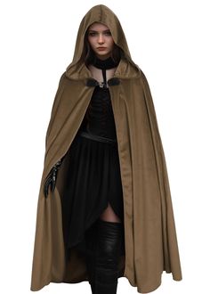 PRICES MAY VARY. Wearing the Renaissance Hooded Poncho will enable you to be the center of attention at the party! This cape is crafted from high-quality fabric, offering you a flawless experience. It is soft and breathable. A wide range of colors are at your disposal for selection: blue, red, green, black, and brown. This renaissance cape integrates the cape with the hat to boost the visual impact and is equipped with a leather metal locking clasp, which is convenient to put on and take off, en Steampunk Outerwear For Halloween Cosplay, Gothic Winter Larp Costumes, Vampire Style Outerwear For Halloween Larp, Vampire Cape For Winter Costume Party, Vampire Cape For Costume Party In Winter, Medieval Outerwear For Halloween Costume Party, Vampire Style Cape For Costume Party In Winter, Halloween Cape Outerwear For Larp, Vampire Style Cape For Costume Party And Winter