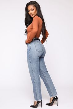 Available In Light Wash And Medium Wash. Distressed Mom Jean Comfort Stretch 29.5" Inseam 12.5 Ultra High Rise Raw Hem Disclaimer: Due To The Specialized Wash & Distressing Process, Each Garment Is Unique 99% Cotton 1% Spandex Imported | Very Special High Rise Mom Jeans in Medium Wash size 3 by Fashion Nova Flattering Outfits, Distressed Mom Jeans, Distressed Boyfriend Jeans, Mom Jean, High Rise Mom Jeans, Fashion Nova Jeans, Womens Loungewear, Rompers Women, High Jeans