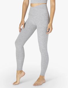 Spacedye At Your Leisure High Waisted Midi Legging | Beyond Yoga Gray 4-way Stretch Activewear For Yoga, Athleisure Yoga Leggings With 5-inch Inseam, Athleisure Leggings For Yoga With 5-inch Inseam, Comfort Stretch Activewear With Contoured Waistband For Pilates, Athleisure High Waist Seamless Yoga Pants, Micro-elastic Gray Tights For Yoga, Gray Micro-elastic Yoga Pants, Gray Micro-elastic Tights For Yoga, High Rise Comfort Stretch Activewear For Yoga