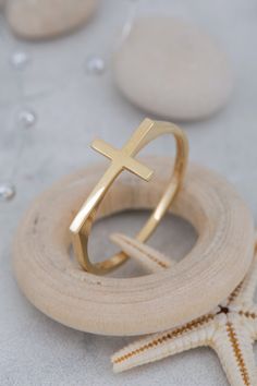 ★14K Solid Gold Plain Cross Ring, 925 Sterling Silver Plain Cross Ring, Handmade Cross Ring, Christmas Gift, Valentine's Day Gift, Mother's Day Gift ★ ★ IMPORTANT SHIPPING & PRODUCTION DETAILS!! ★ RINGS: All rings are made to order at the selected size requested during checkout. I do not use a formula to determine ring sizing for wide bands (Unless noted within the listing) so if you select a size 6 and purchase 8-10 rings each ring will rest at the US ring size 6. All rings made at US ring size Spiritual Cross Shaped Rings For Gift, Minimalist Cross Rings For Gifts, Handmade Cross Ring As A Gift, Handmade Cross Ring For Gift, Handmade Cross-shaped Ring As Gift, Handmade Cross-shaped Ring For Gifts, Handmade Cross Rings As Gifts, Gold Hamsa, Confirmation Gifts