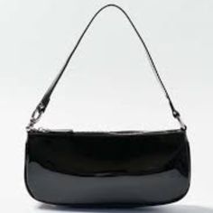 New With Tag Roomy And Classic Staple In Closet Adjustable Strap Trendy Black Baguette Bag For Daily Use, Trendy Black Baguette Shoulder Bag, Black Handheld Baguette Bag For Everyday, Trendy Black Tote Baguette Bag, Trendy Black Baguette Bag For Shopping, Trendy Black Rectangular Baguette Bag, Black Trendy Baguette Bag For Everyday Use, Trendy Black Baguette Bag For Everyday, Urban Outfitters Rectangular Bag With Adjustable Strap