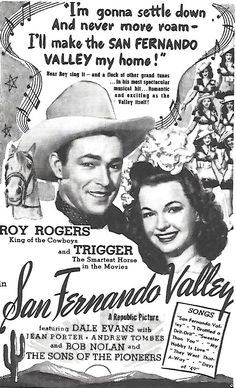 an old movie poster with two people in cowboy hats and the words, i'm never