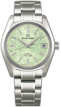 Green Watch With Polished Finish And Round Dial, Elegant Green Chronometer Watch, Formal Green Watch With Polished Finish, Mechanical Model, Grand Seiko, Titanium Watches, Wrist Watch, Green, Design