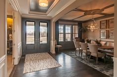 the dining room is clean and ready for guests to use it as an entertaining area