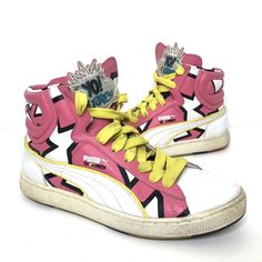 Good to Fair condition! *signs of wear Yo MTV Raps x Puma Shoes Women’s Sz 7 Hip Hop (347735-02). Yo Mtv Raps, Puma Shoes Women, Puma Shoes, Pumas Shoes, Wedge Boots, Shoes Women, Mtv, Rap, Athletic Shoes