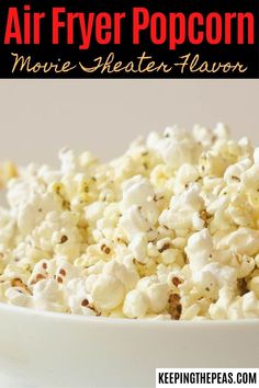 Popcorn in white bowl. Seasoned Popcorn, Make Bag, Homemade Popcorn, Popcorn Snacks, Air Popped Popcorn, Popcorn Recipe, Popcorn Kernels