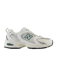 PRICES MAY VARY. Rubber sole Cushioned collar and tongue, Metallic leather trim Round toe 530 Sneakers Blue Green Art, Running Logo, Sneaker New Balance, Zapatillas New Balance, Modern Tech, Ankle Heels, New Balance Sneakers, New Balance Shoes, Brown Shoe