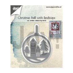 a christmas ornament with a house on it