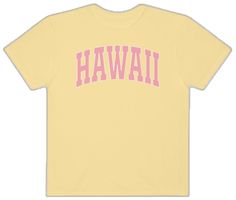 Casual Yellow T-shirt For Vacation, Casual T-shirt For Beach In Warm Weather, Beachy Relaxed Fit Shirt For Spring, Pink Tops For Poolside Vacation, Pink Vacation Tops For Poolside, Summer Beachy Tops For Poolside, Beachy Tops For Poolside Summer, Yellow Hawaiian Shirt For Vacation, Casual Cotton Shirt For Vacation